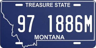 MT license plate 971886M
