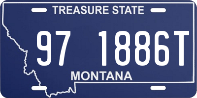 MT license plate 971886T