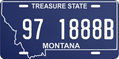 MT license plate 971888B