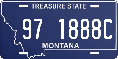 MT license plate 971888C