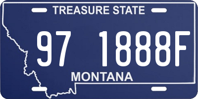 MT license plate 971888F