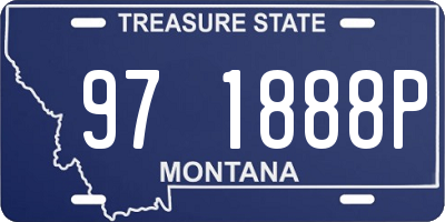 MT license plate 971888P