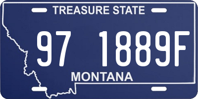 MT license plate 971889F