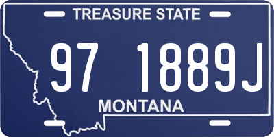 MT license plate 971889J