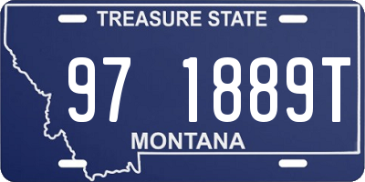 MT license plate 971889T