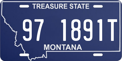 MT license plate 971891T
