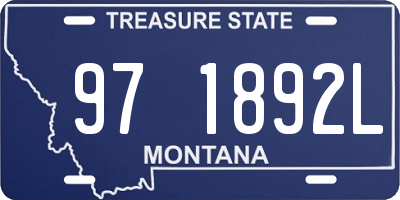 MT license plate 971892L
