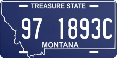 MT license plate 971893C
