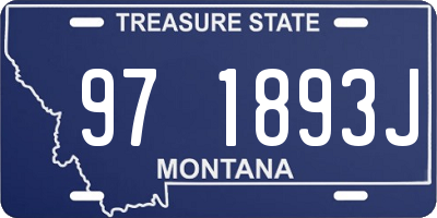 MT license plate 971893J