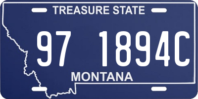 MT license plate 971894C
