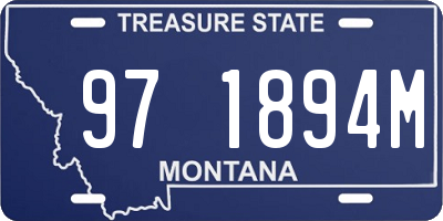 MT license plate 971894M