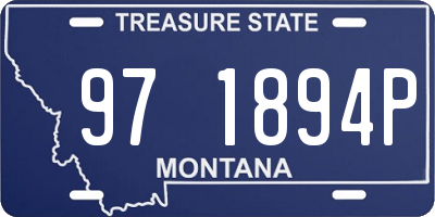 MT license plate 971894P