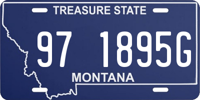 MT license plate 971895G