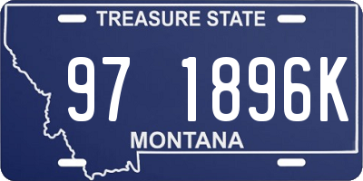 MT license plate 971896K