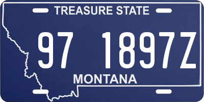 MT license plate 971897Z
