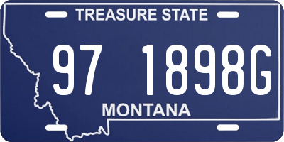 MT license plate 971898G
