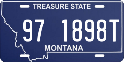 MT license plate 971898T