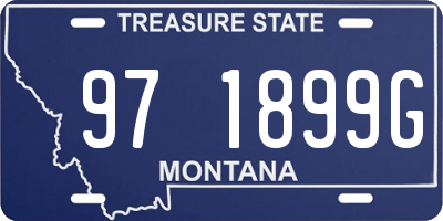 MT license plate 971899G