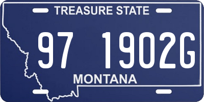 MT license plate 971902G