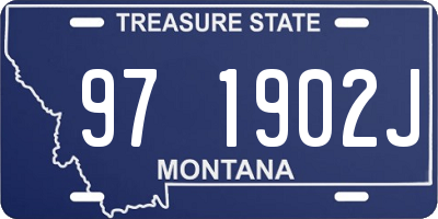 MT license plate 971902J