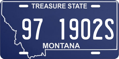 MT license plate 971902S