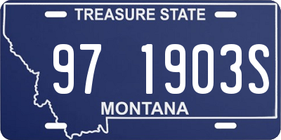 MT license plate 971903S