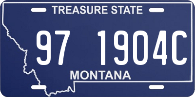 MT license plate 971904C