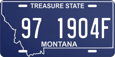 MT license plate 971904F