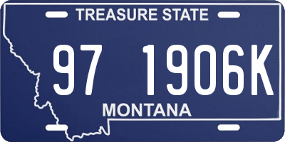 MT license plate 971906K
