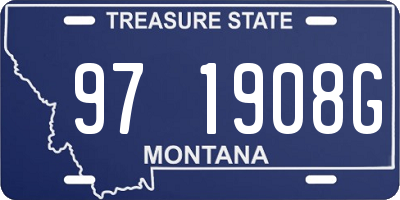 MT license plate 971908G