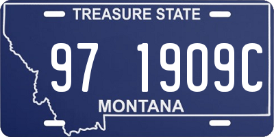 MT license plate 971909C