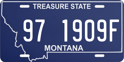 MT license plate 971909F