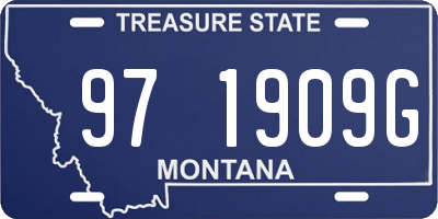 MT license plate 971909G