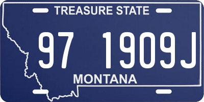 MT license plate 971909J