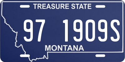 MT license plate 971909S