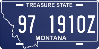 MT license plate 971910Z