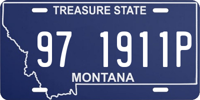 MT license plate 971911P