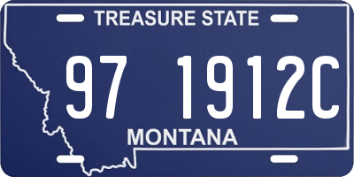 MT license plate 971912C
