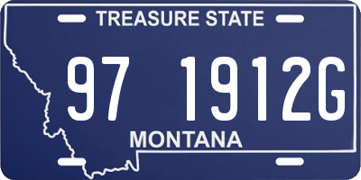 MT license plate 971912G