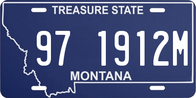 MT license plate 971912M