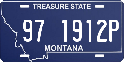 MT license plate 971912P
