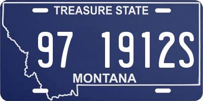 MT license plate 971912S