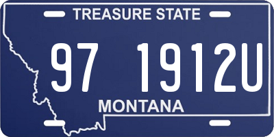 MT license plate 971912U