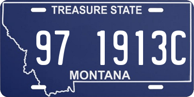 MT license plate 971913C