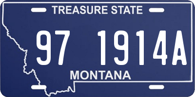 MT license plate 971914A