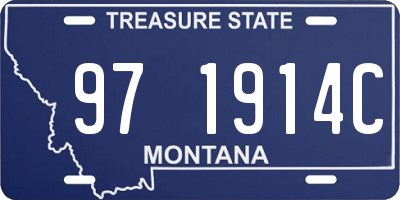 MT license plate 971914C