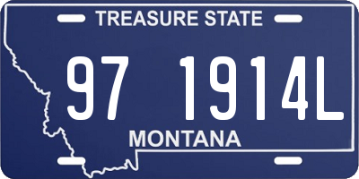 MT license plate 971914L