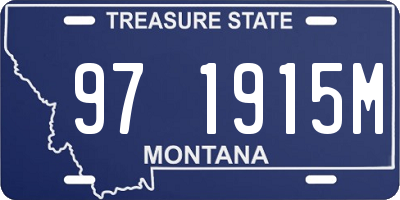 MT license plate 971915M