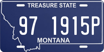 MT license plate 971915P