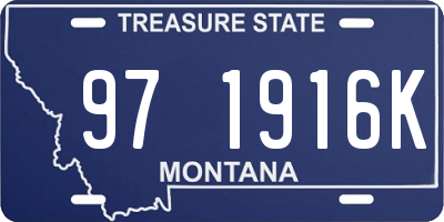 MT license plate 971916K
